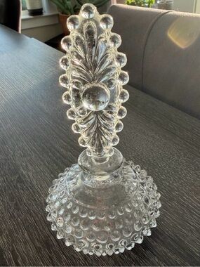 Vintage Mid-Century Hobnail Glass Vanity/Perfume Bottle Original Dauber Stopper